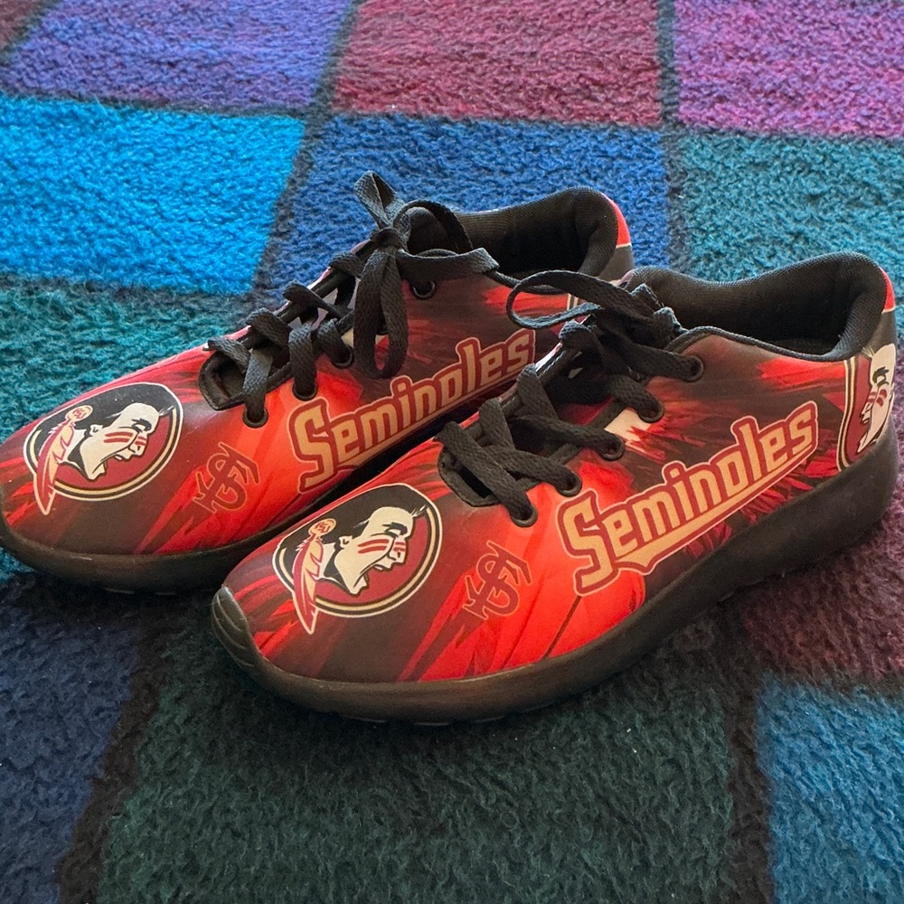 Seminoles Kids Sneakers - Vibrant Red and Black
